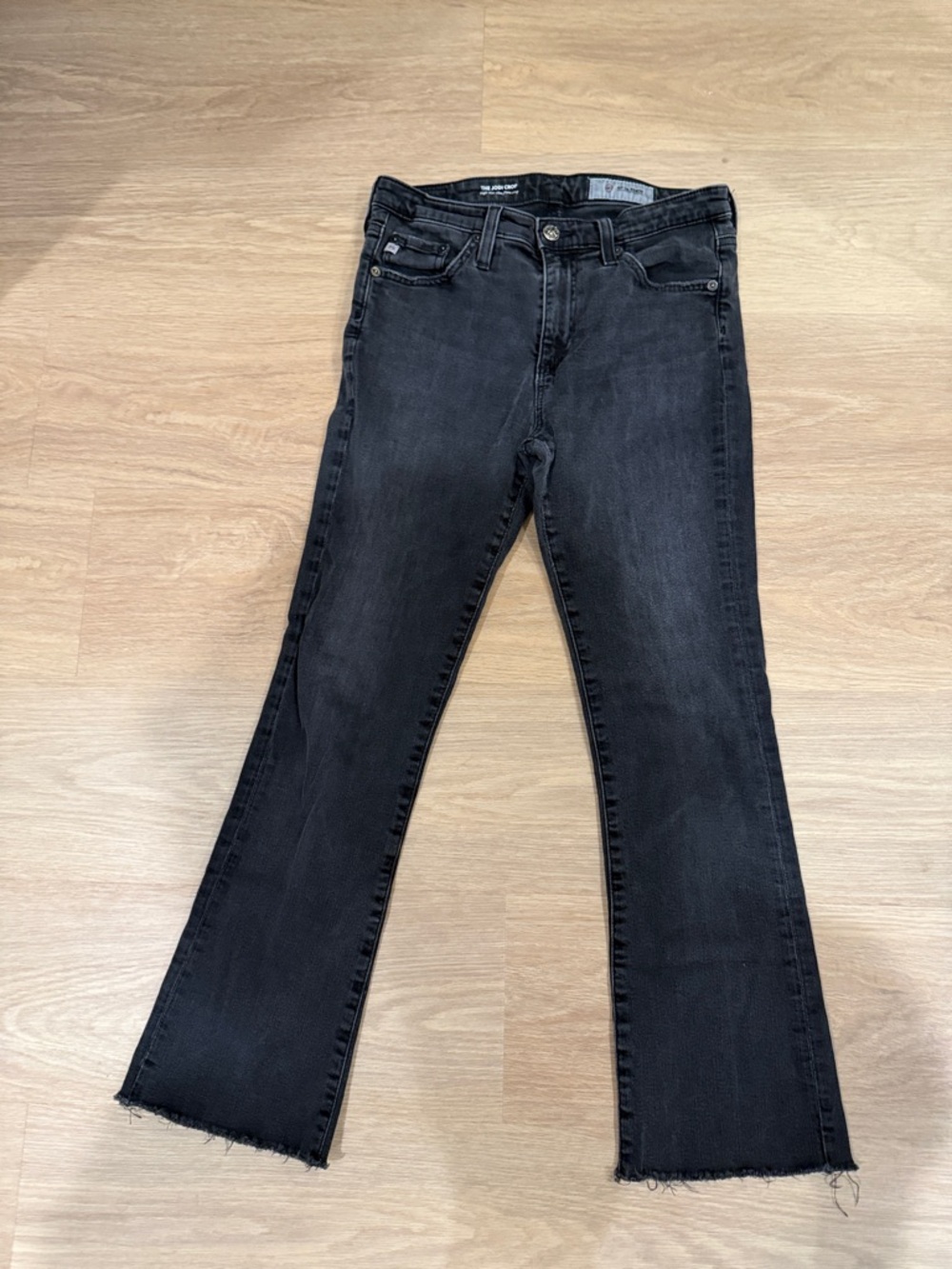 AG Jodi Crop in Washed Black